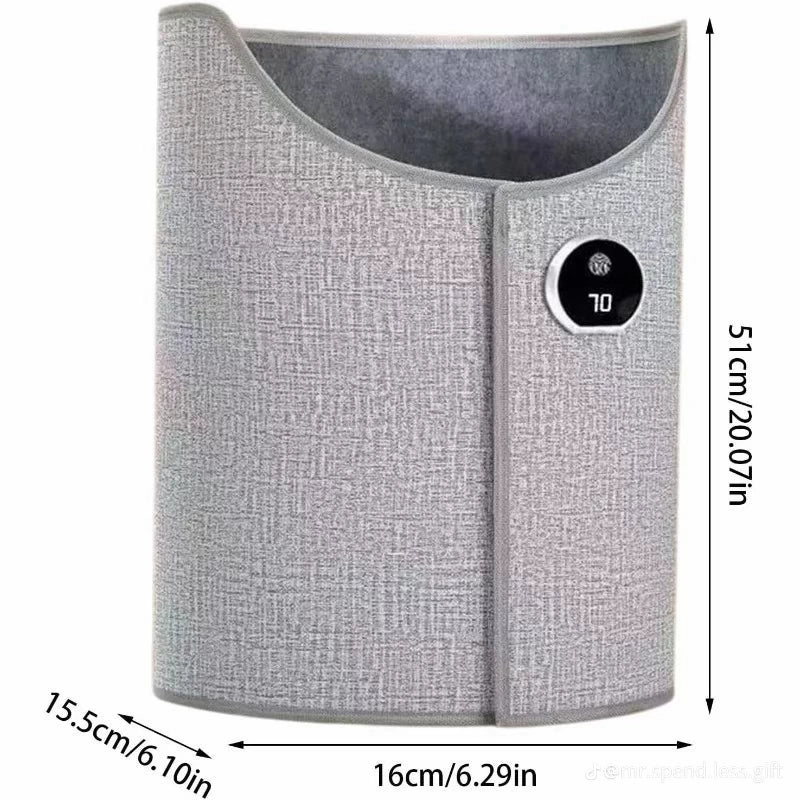 Silent Foldable Leg Warmer Pro - Under Desk Electric Foot Heater with Thermostat & Auto Shut Off for Office Home Timer