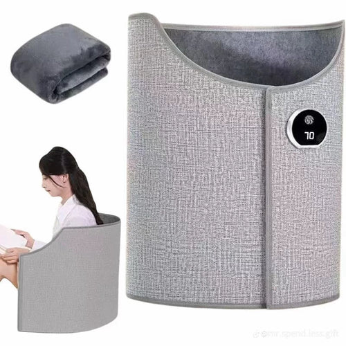 Silent Foldable Leg Warmer Pro - Under Desk Electric Foot Heater with Thermostat & Auto Shut Off for Office Home Timer